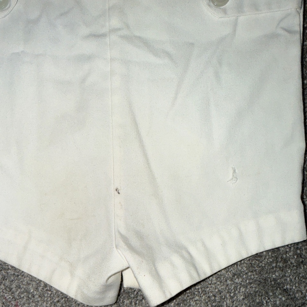 Vintage White Overalls with Red Car Design - Picture 4 of 6